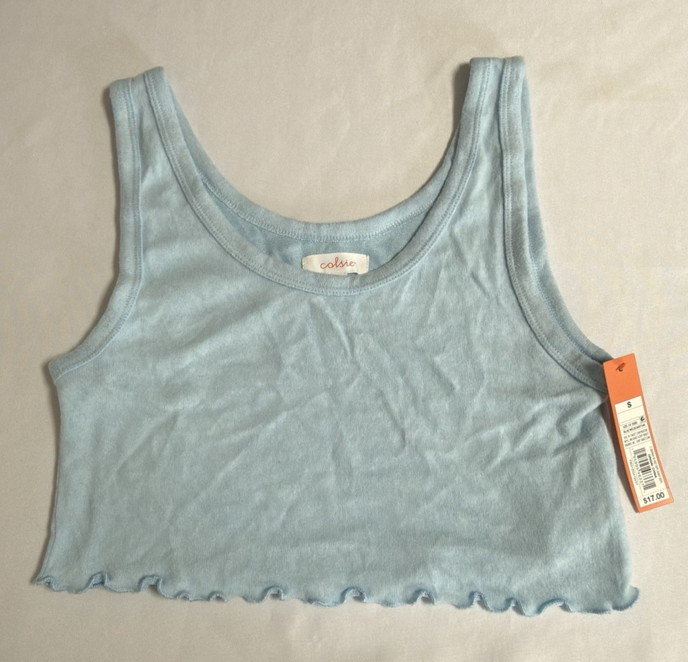 Colsie Lettuce Edge Lounge Camisole Womens Small Light Blue